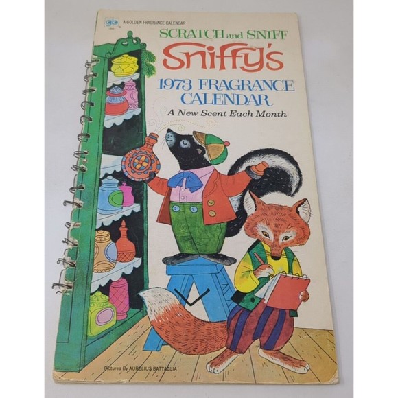 Vintage Little Golden Book Sniffy's 1973 Fragrance Calendar Spiral Bound Book - Picture 1 of 8